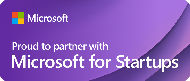 Microsoft for Startups partner badge - Mercury Dasha is proud to partner with Microsoft for Startups program
